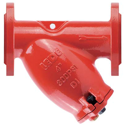 Y strainer with flange end